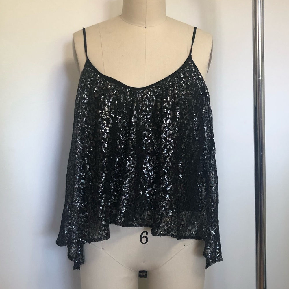 Zara Metallic Tensil Tank top - Picture 2 of 5